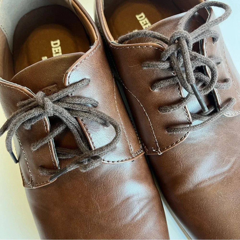Deer Stags Men's 9 Lisbon Brown Supro Sock Dress‎ Oxford Comfort Shoes
